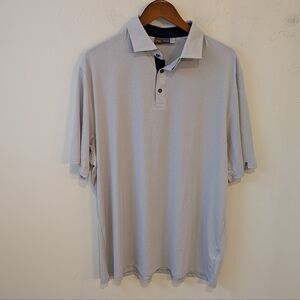 KJUS Men's Grey Mesh Golf Polo Athletic Shirt Size 3XL Comfort Fit